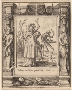 Oude Vrouw door Wenceslaus Hollar after Hans Holbein the Younger after Abraham van Diepenbeeck