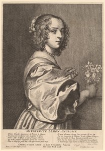 Margaret Lemon door Wenceslaus Hollar after Sir Anthony van Dyck