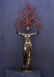 Daphne veranderd in laurier, goud zilver en koraal, maniërisme, Wentzel Jamnitzer door Wenzel I Jamnitzer