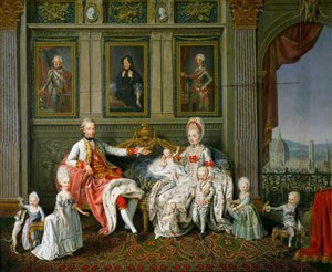 Leopold I, groothertog van Toscane met zijn vrouw Maria Luisa en hun kinderen
