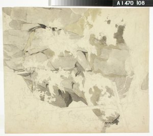 Bosklooster, steile rotswand, bomen door Werner Holmberg