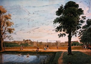 Uitzicht op de Oranjerie, voor de Friedrichsthore bij Kassel