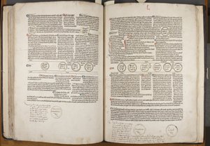 Fol 53 verso 54 recto, Fasciculus Temporum door Werner Rolevinck