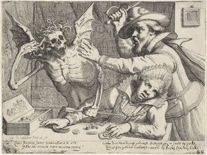 Jong paar en de Dood door Werner van den Valckert
