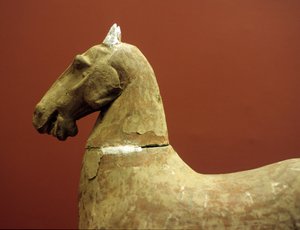 Paard, kleine terracotta leger, Westelijke Han-dynastie, 206 v.Chr.-8 n.Chr. door Western Han Dynasty Chinese School