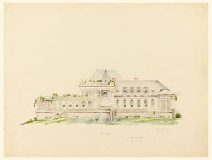 Verhoging naar Polo Grounds, Clubhuis, Newport, Rhode Island en Golfclub