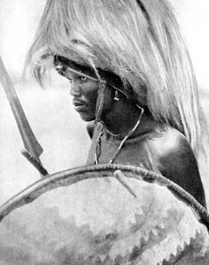 Een Masai krijger, Afrika, 1936