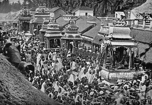 Een Hindoeïstische religieuze processie, Madras, 1902