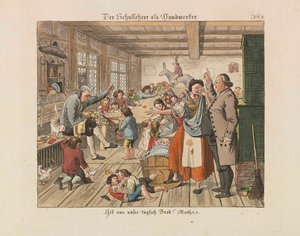 Schoolmeester als ambachtsman, 1825 door Wiessner
