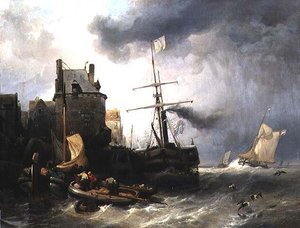 De Storm bij Duinkerken door Wijnand Joseph Nuyen