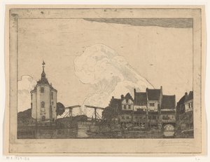 Haven te Enkhuizen door Wijnand Otto Jan Nieuwenkamp (signed by artist)