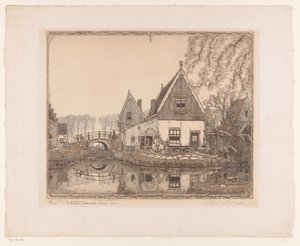 Het aardige sluisje door Wijnand Otto Jan Nieuwenkamp (signed by artist)