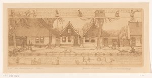 Het boerenbuurtje, Edam door Wijnand Otto Jan Nieuwenkamp (signed by artist)