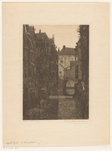 Huizen aan de Voorstraatshaven in Dordrecht door Wijnand Otto Jan Nieuwenkamp (signed by artist)