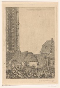 Huizen bij de Onze-Lieve-Vrouwetoren in Amersfoort
