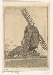 Korenmolen met twee wieken bij Bennekom
