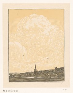 Rhenen door Wijnand Otto Jan Nieuwenkamp (signed by artist)