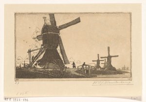 Wipmolens aan de Vlist tussen Haastrecht en Schoonhoven