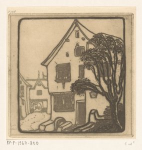 Straat in een stad aan de Moezel door Wijnand Otto Jan Nieuwenkamp
