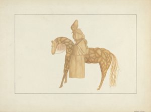 Maïsschil Pop op Paard door Wilbur M Rice