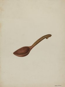 Ovale houten lepel, ca. 1937