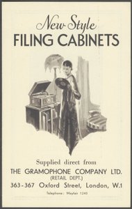 De Gramophone Company Archiefkasten, 1920s