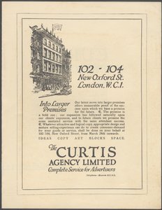 Curtis Reclamebureau door Wilfred Fryer