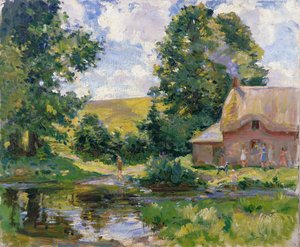 Stratford Tony: de Voorde op de Rivier Ebble door Wilfred Gabriel de Glehn