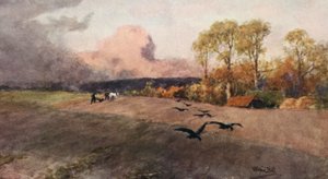Ploegen (kleur litho)