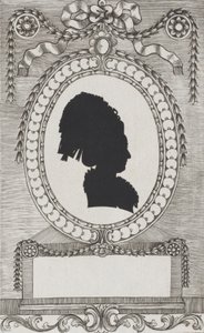 Silhouet van Gräfin Enzenberg, Stiftsfräulein door Wilhelm Ackermann