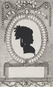 Silhouet van Gräfin Lodroni, 1784-1834 door Wilhelm Ackermann