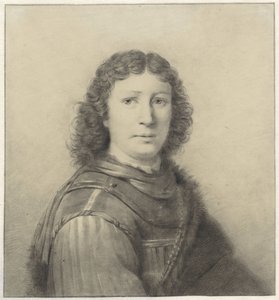 Portret van een jongeman met halsberg en keten door Wilhelm Adrian Netscher