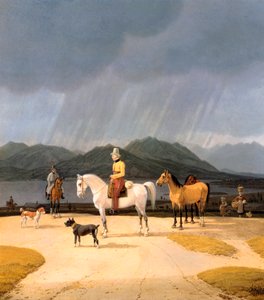 Ruiters bij de Tegernsee door Wilhelm Alexander Kobell