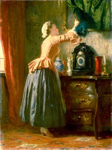Een dienstmeisje, 19e eeuw door Wilhelm Amberg