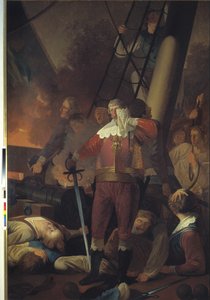 Christian IV op "De Drie-eenheid" in de slag bij Koldberger Heide 1644 door Wilhelm Bendz