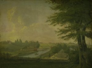 Parti ved Odense kanaal door Wilhelm Bendz