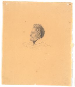 Portret van medailleur Christen Christensen door Wilhelm Bendz