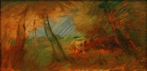 Herfstweide met koeien door Wilhelm Busch