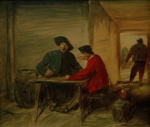 Boeren drinkend in de herberg door Wilhelm Busch
