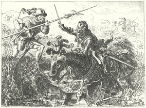 Dood van Karel de Stoute, hertog van Bourgondië, in de Slag bij Nancy door Wilhelm Camphausen