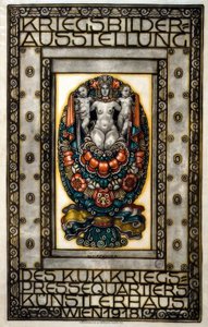 Oorlogsbeelden tentoonstellingsposter door Wilhelm Dachauer