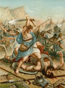 David doodt Goliath door Wilhelm Ebbinghaus