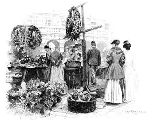 De Bloemenmarkt, 1901 door Wilhelm Gause