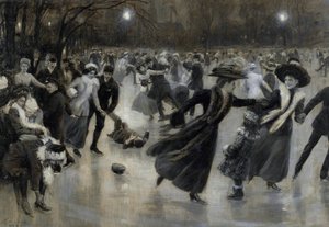 Een feest op het ijs door Wilhelm Gause
