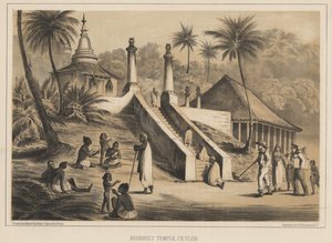 Boeddhistische tempel, Ceylon, 1855