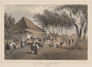 Brandweerkazerne en motor, Yokohama door Wilhelm Joseph Heine