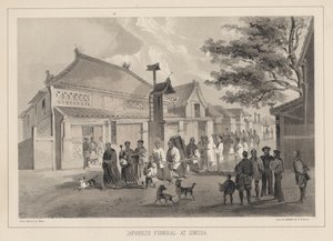 Japanse begrafenis in Simoda, 1855