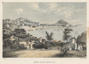 Macao vanaf Penha Hill, 1855