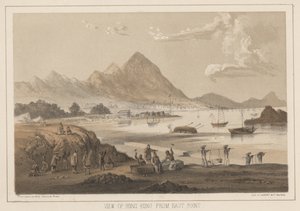 Uitzicht op Hong Kong vanaf East Point, 1855