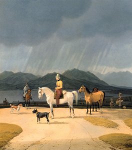 Ruiters bij de Tegernsee, 1832 door Wilhelm Kobell Ritter von